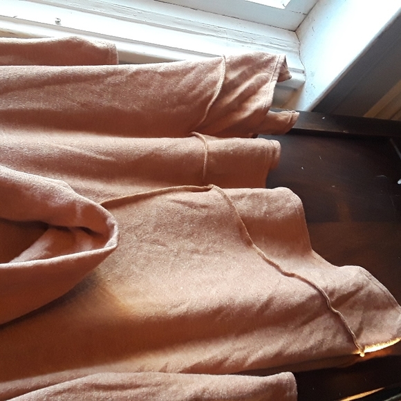 Laurie Felt Los Angeles size Med cowl neck asymmetrical carmel tunic - Picture 4 of 5